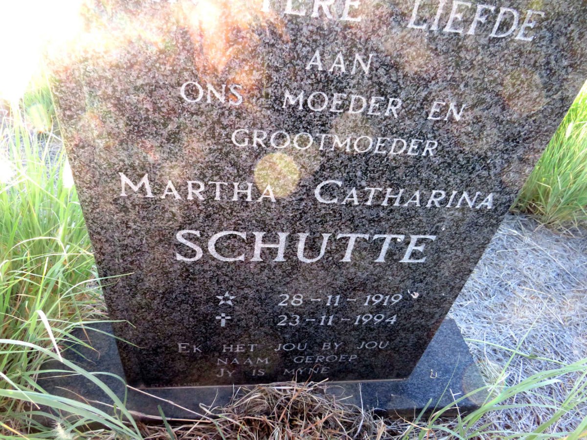 SCHUTTE Martha Catharina 1919-1994