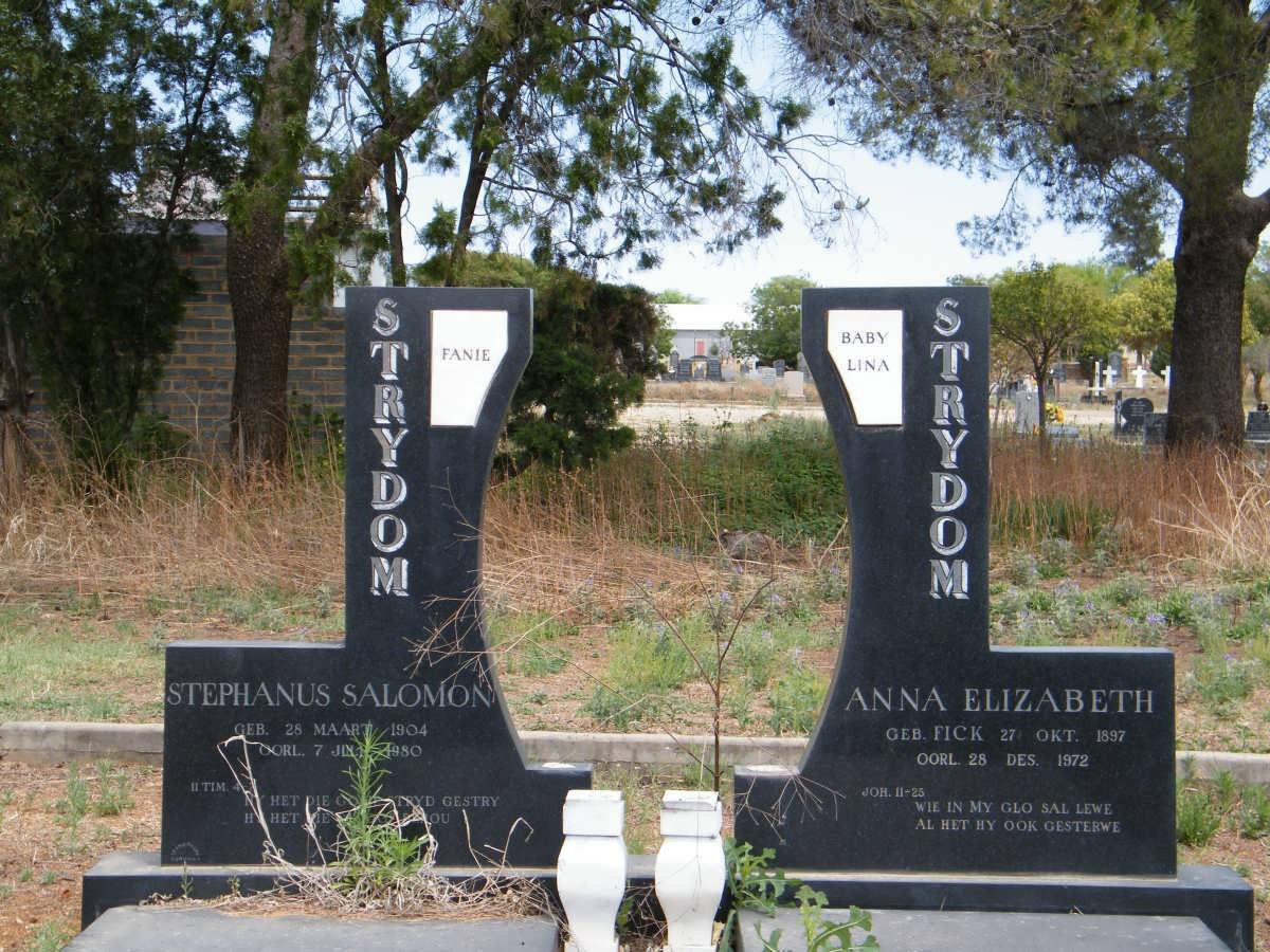 STRYDOM Stephanus Salomon 1904-1980 &amp; Anna Elizabeth FICK 1897-1972