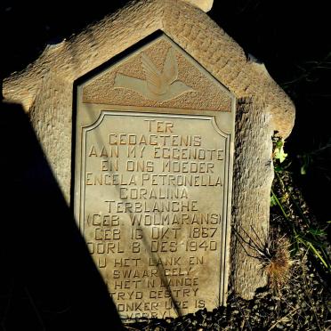 TERBLANCHE Engela Petronella Coralina ne WOLMARANS 1867-1940