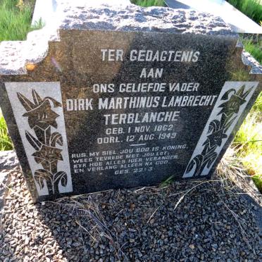 TERBLANCHE Dirk Marthinus Lambrecht 1862-1949