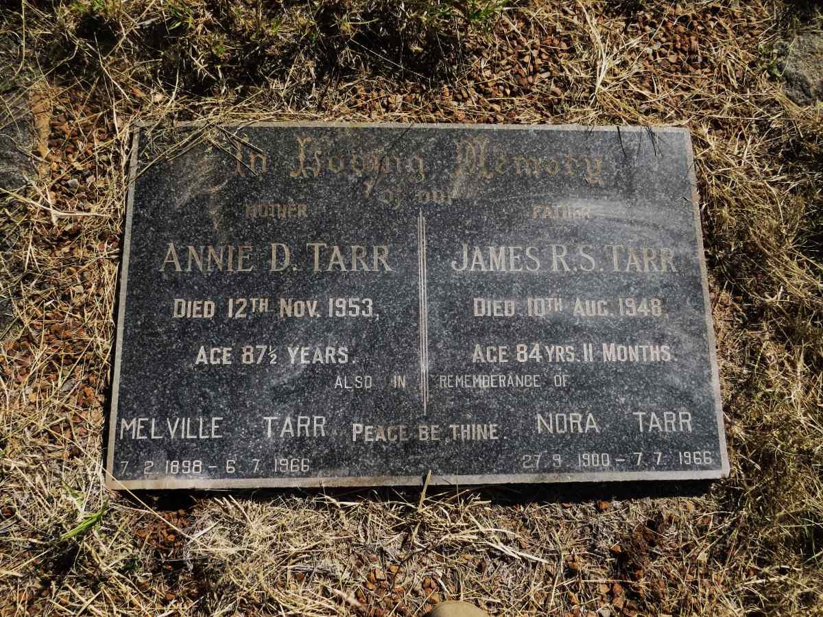 TARR James R.S. -1948 & Annie D. -1953 :: TARR Melville 1898-1966 & Nora 1900-1966