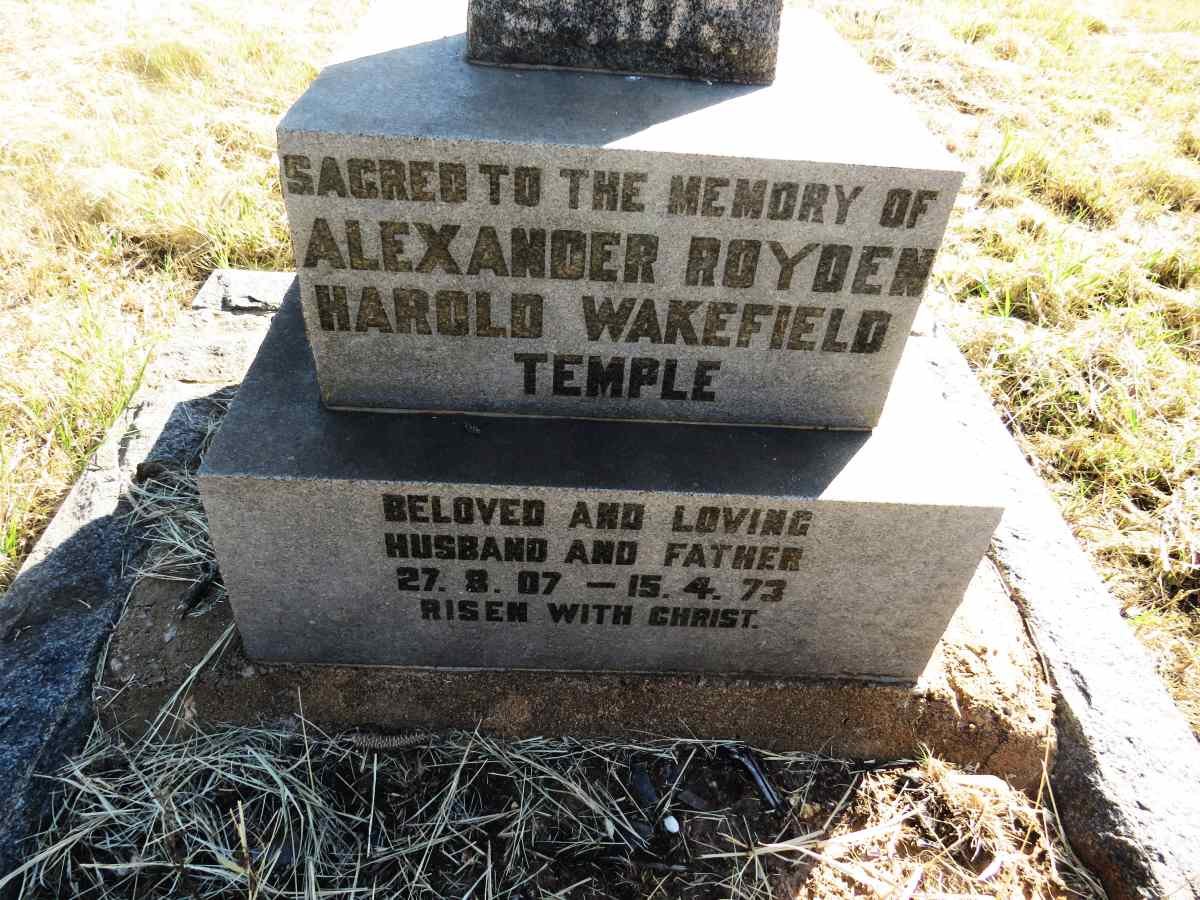 TEMPLE Alexander Royden Harold Wakefield 1907-1973