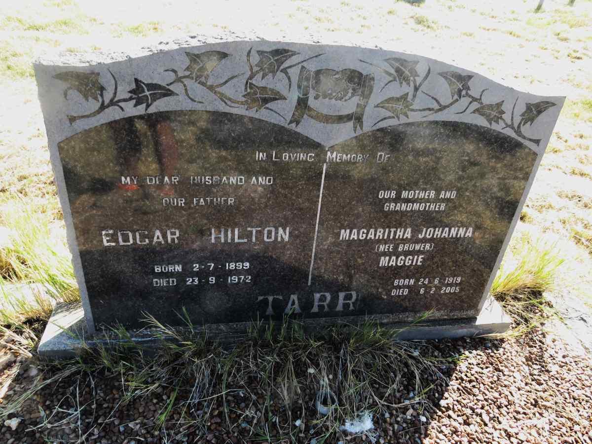 TARR Edgar Hilton 1899-1972 & Magaritha Johanna BRUWER 1919-2005