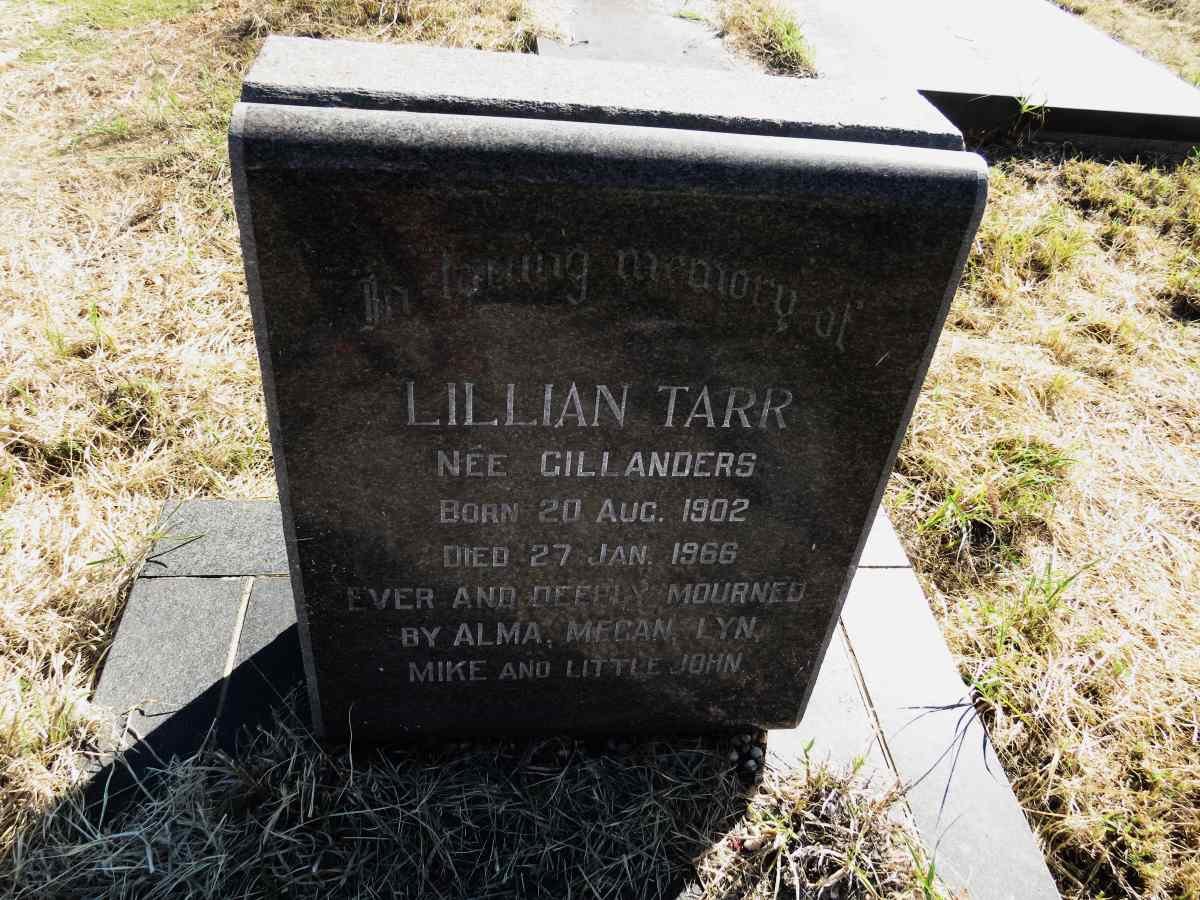 TARR Lillian nee GILLANDERS 1902-1966