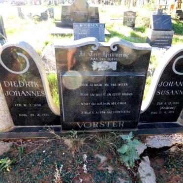 VORSTER Diedrik Johannes 1890-1980 & Johanna Susanna HEIBERG 1896-1974