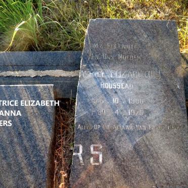 VIVIERS Beatrice Elizabeth Johanna nee ROUSSEAU 1908-1975