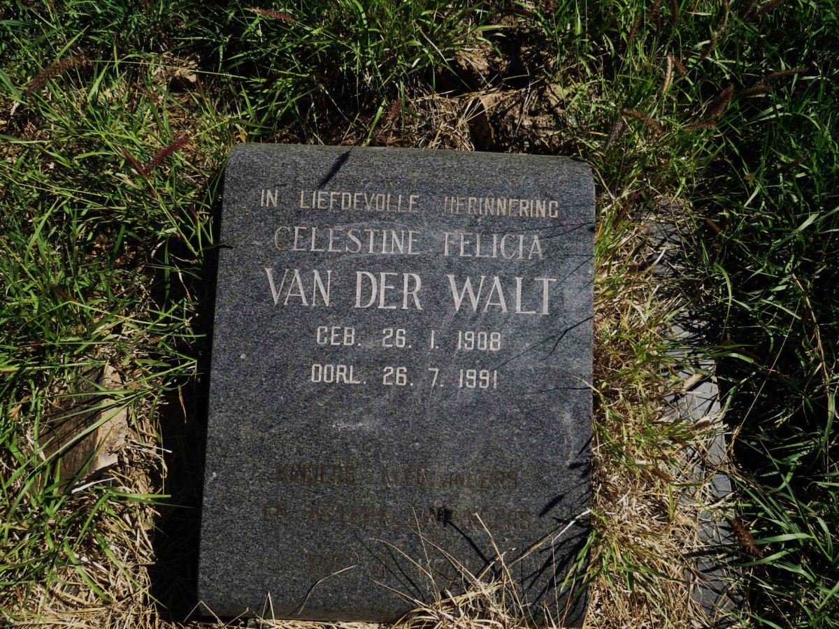 WALT Celestine Felicia, van der 1908-1991