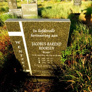 WENTZEL Jacobus Barend Koorsen 1956-2010