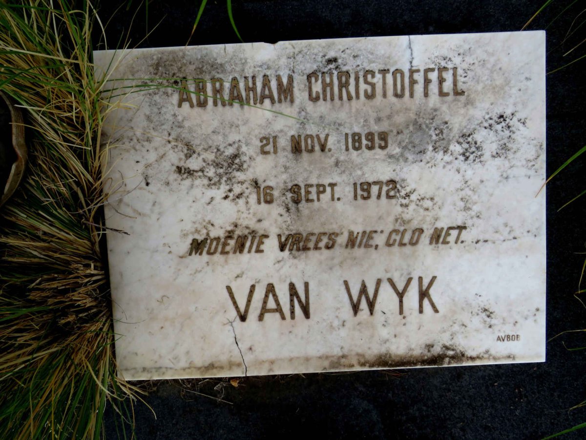 WYK Abraham Christoffel, van 1899-1972