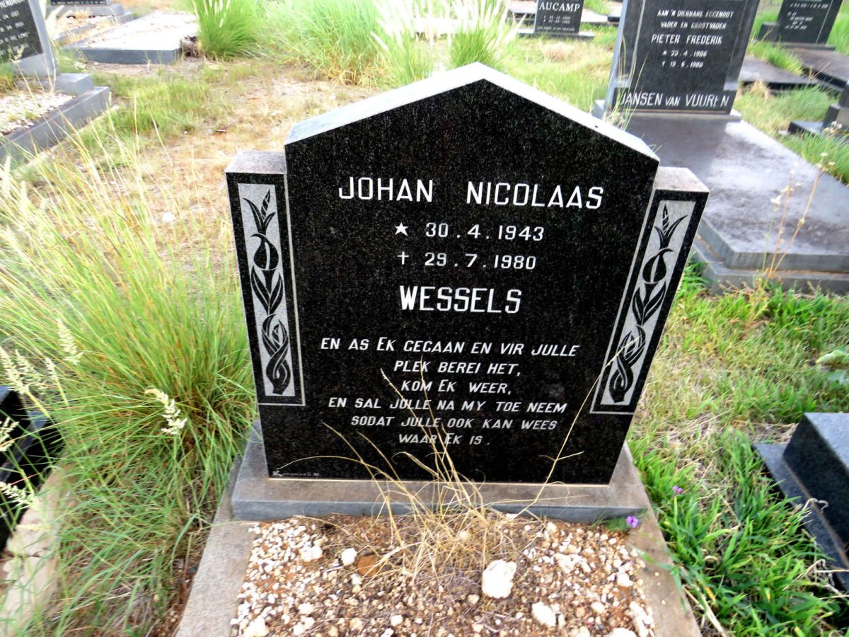 WESSELS Johan Nicolaas 1943-1980