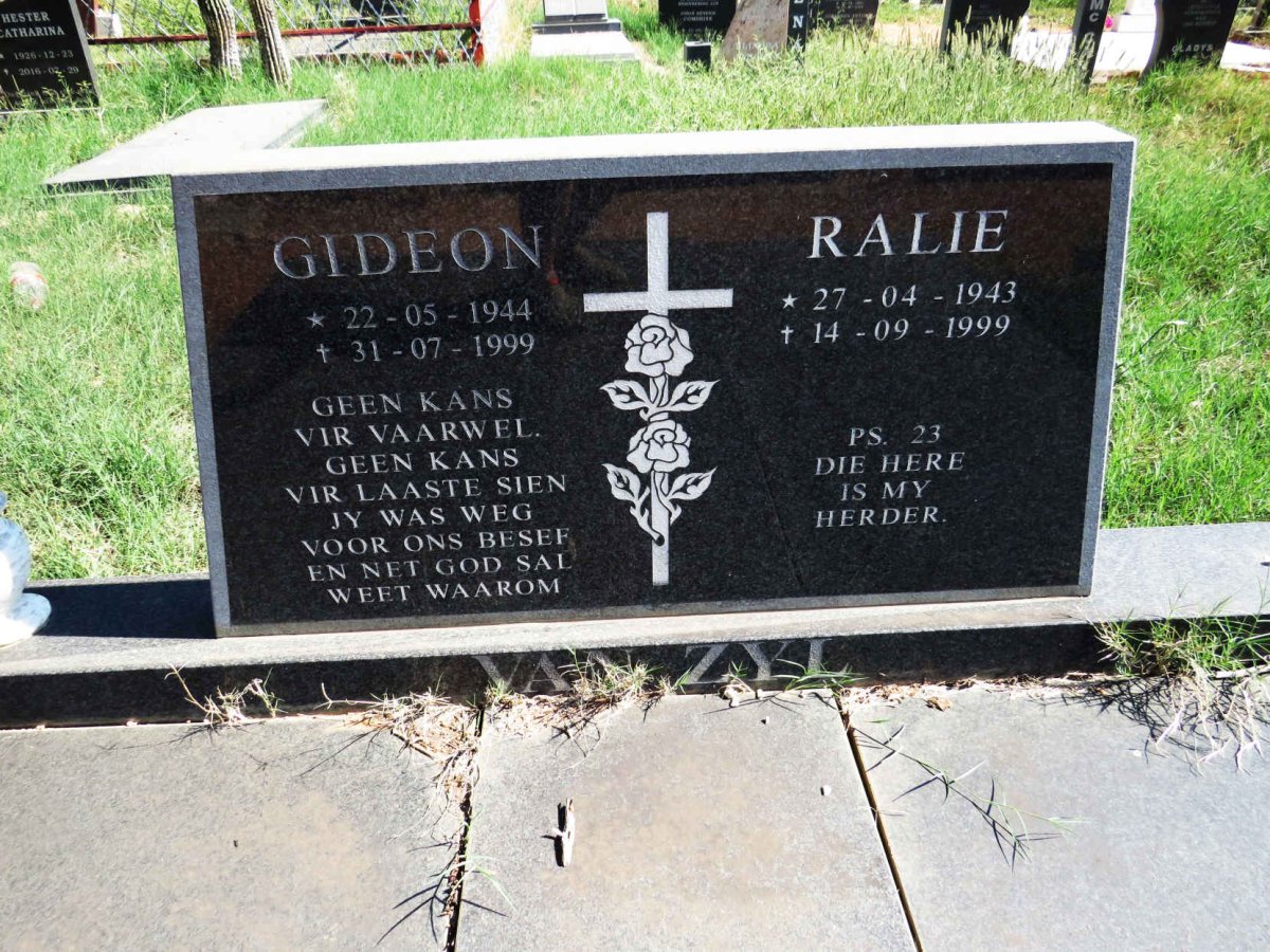 ZYL Gideon, van 1944-1999 & Ralie 1943-1999