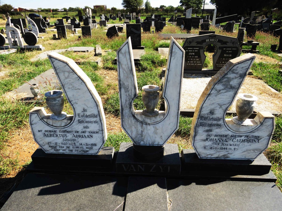 ZYL Albertus Adriaan, van 1937-1991 & Johanna Catharina HAYWARD 1944-