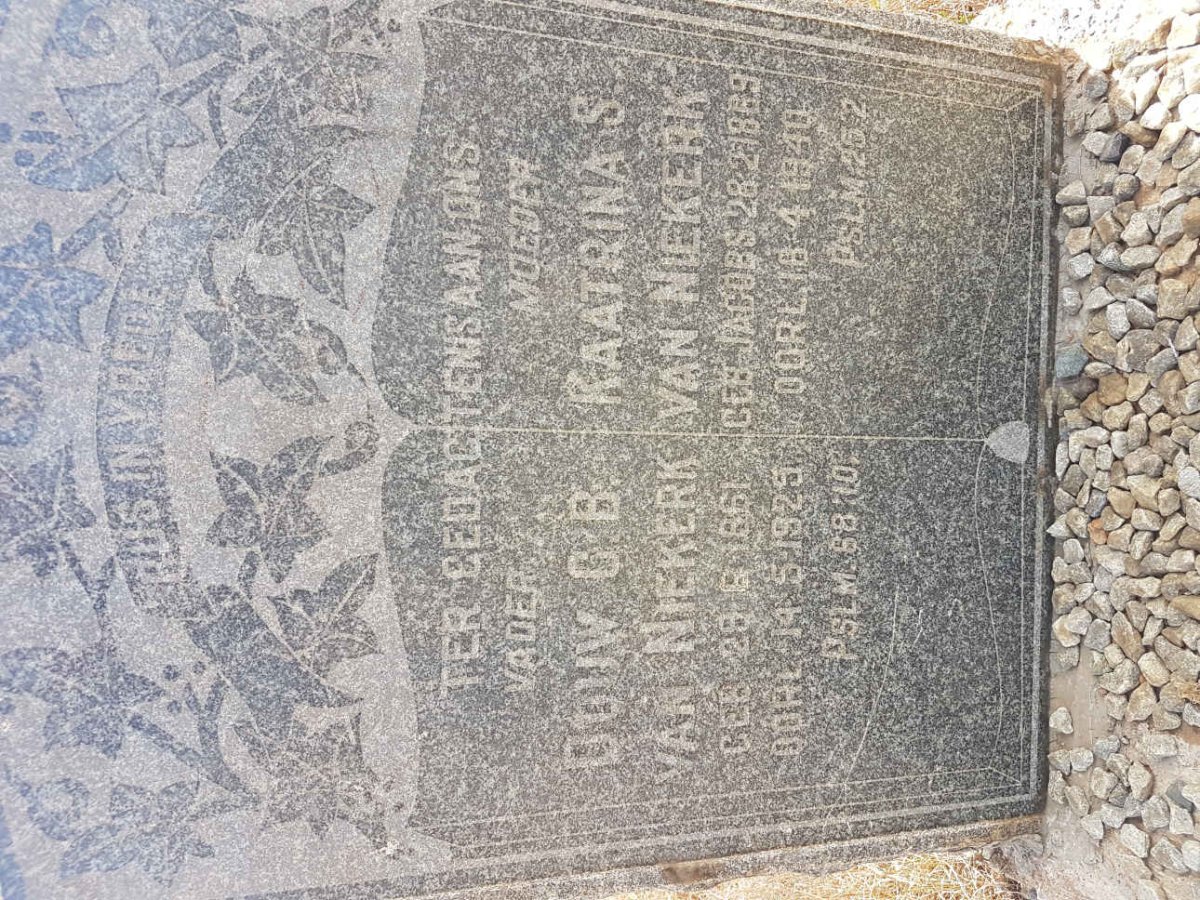 NIEKERK Douw G.B., van 1861-1925 &amp; Kaatrina S. JACOBS 1869-1940