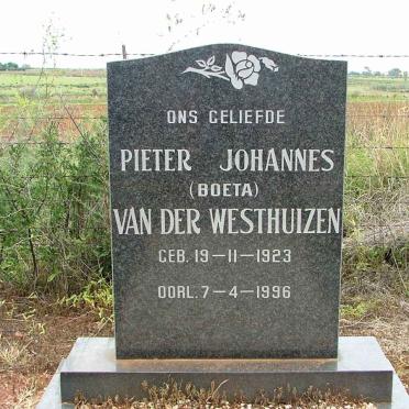 WESTHUIZEN Pieter Johannes, van der 1923-1996