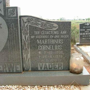 MERWE Marthinus Cornelius, van der 1932-1975
