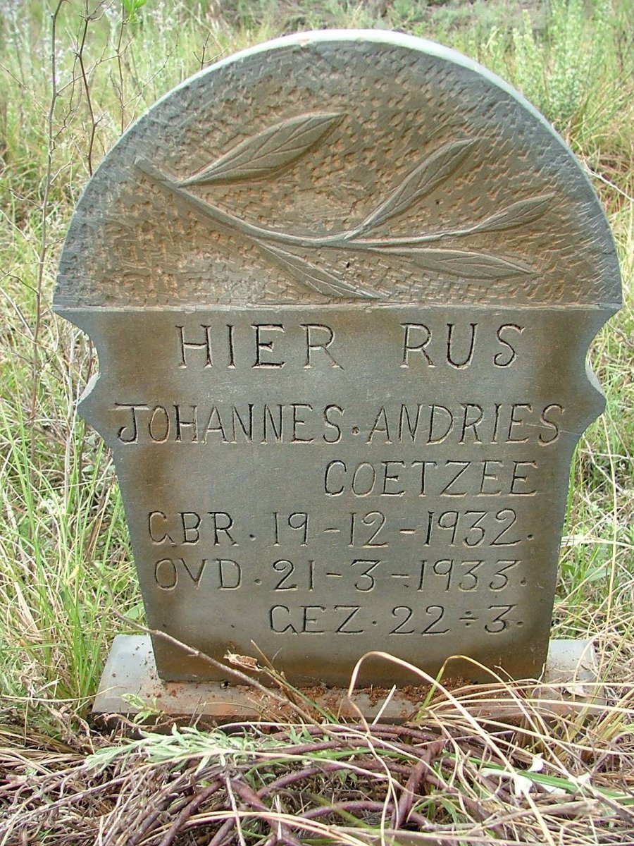 COETZEE Johannes Andries 1932-1933