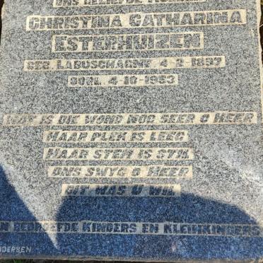 ESTERHUIZEN Christina Catharina nee LABUSCHAGNE 1897-1953