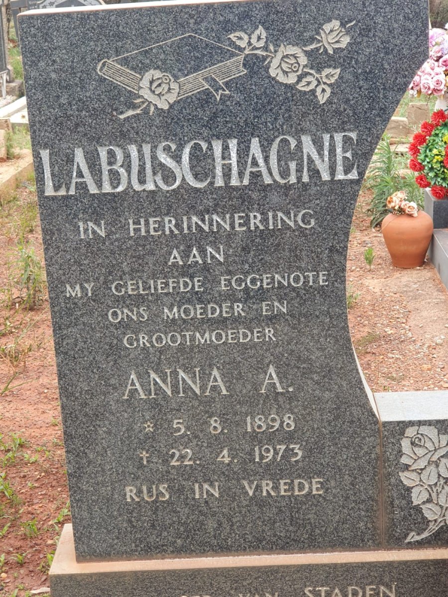 LABUSCHAGNE Anna A. 1898-1973