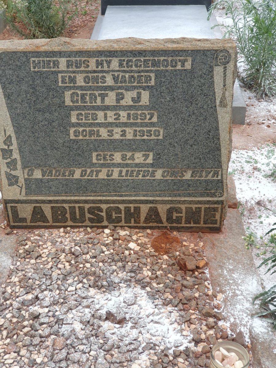 LABUSCHAGNE Gert P.J. 1897-1950