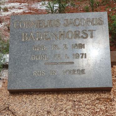 BADENHORST Cornelius Jacobus 1891-1971