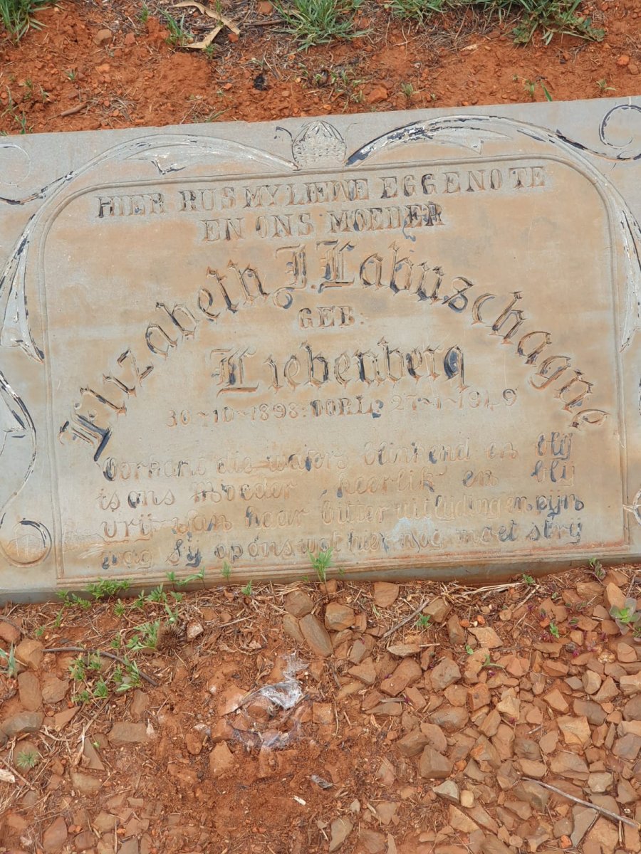 LABUSCHAGNE Elizabeth ? nee LIEBENBERG 1898-1949