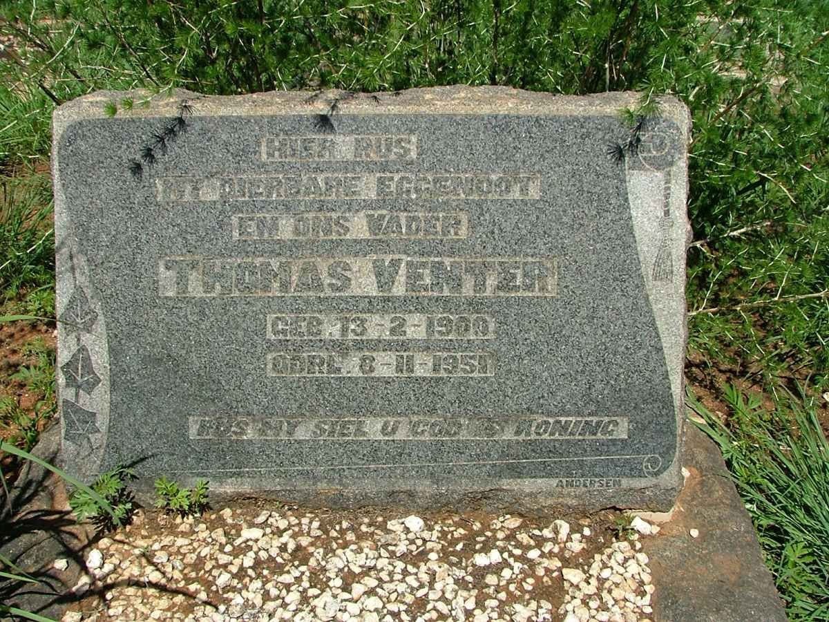 VENTER Thomas 1900-1951