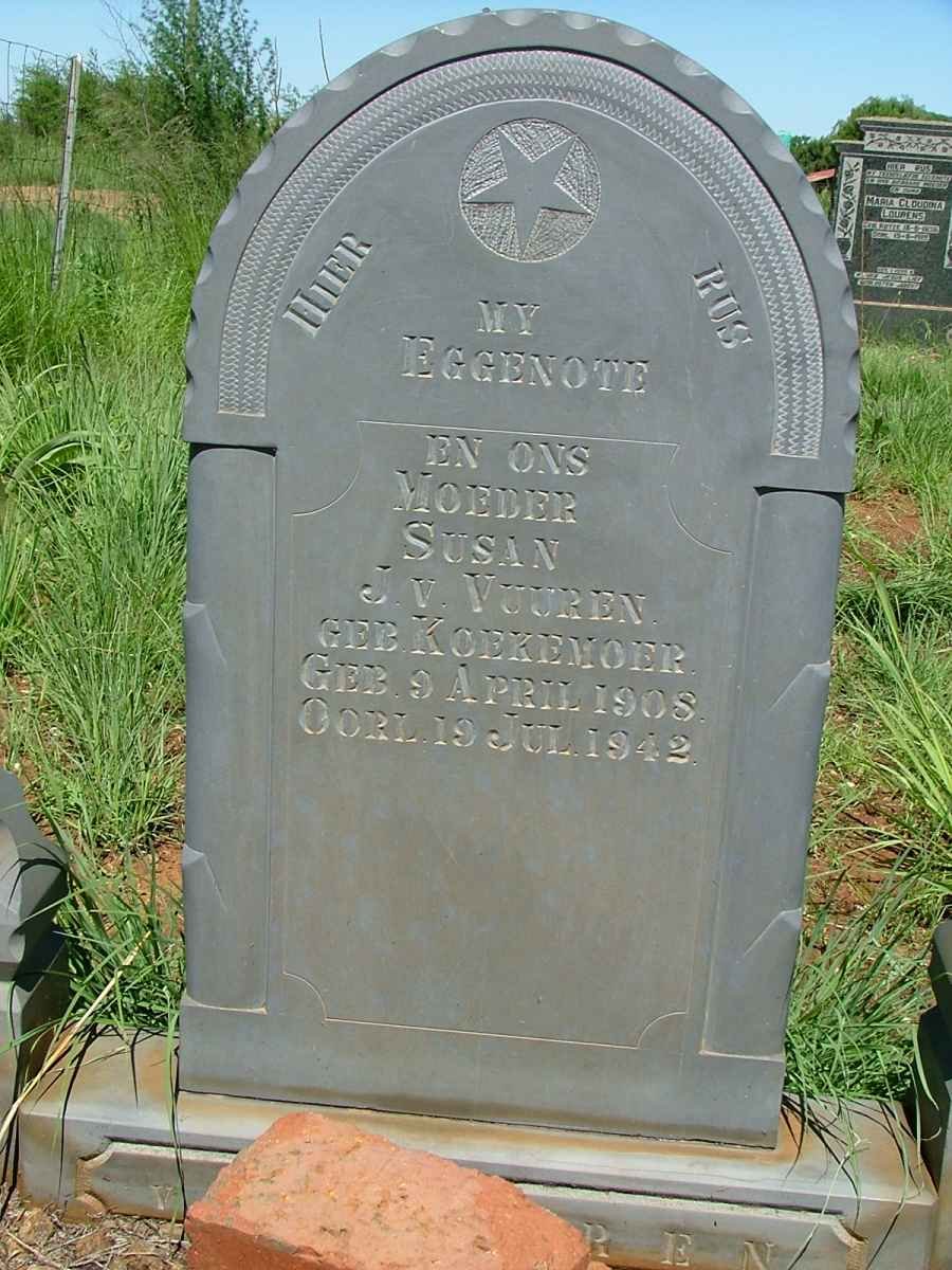 VUUREN Susan, J.v. nee KOEKEMOER 1908-1942