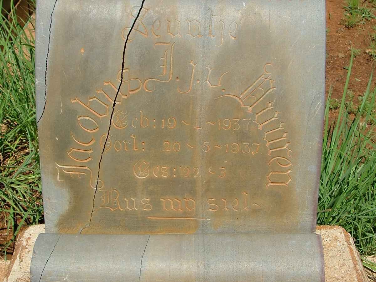 VUUREN Jacobus J., J.v. 1937-1937