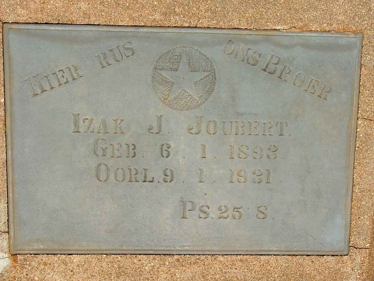 JOUBERT Izak J. 1893-1931