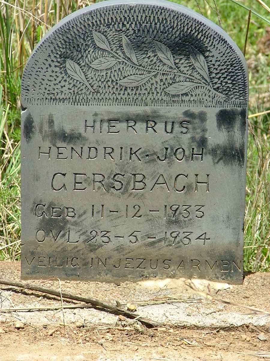 GERSBACH Hendrik Jon 1933-1934