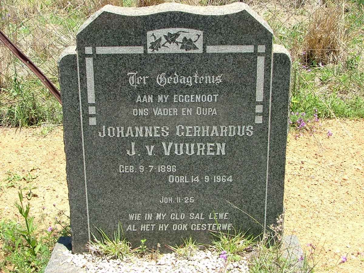 VUUREN Johannes Gerhardus, J.v. 1896-1964