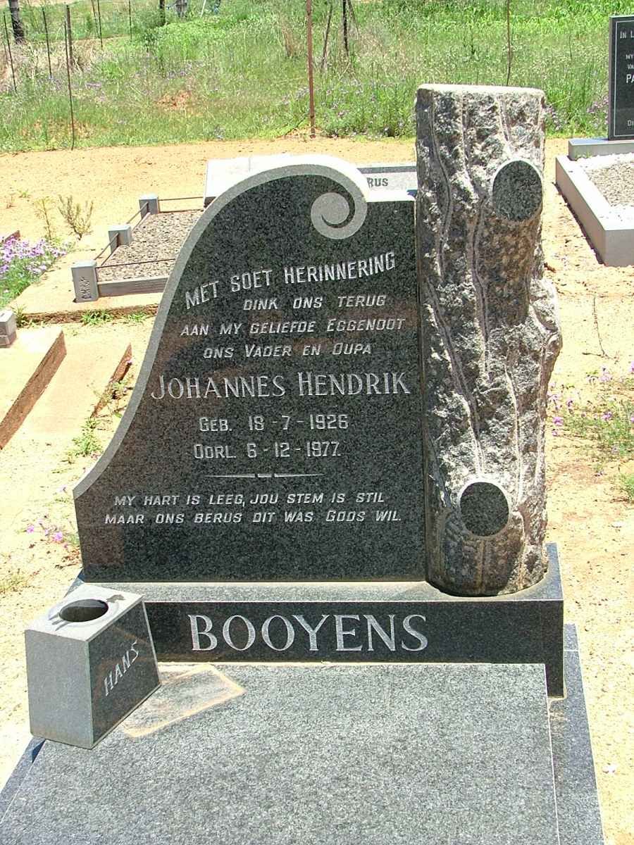 BOOYENS Johannes Hendrik 1926-1977