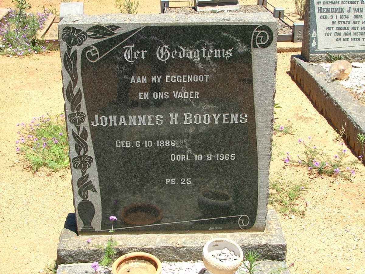BOOYENS Johannes H. 1886-1965