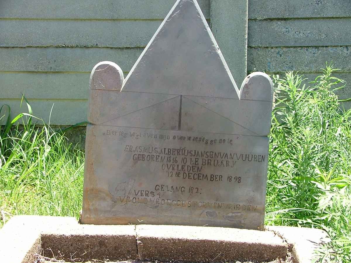 VUUREN Erasmus Albertus, Jansen van 1856-1898