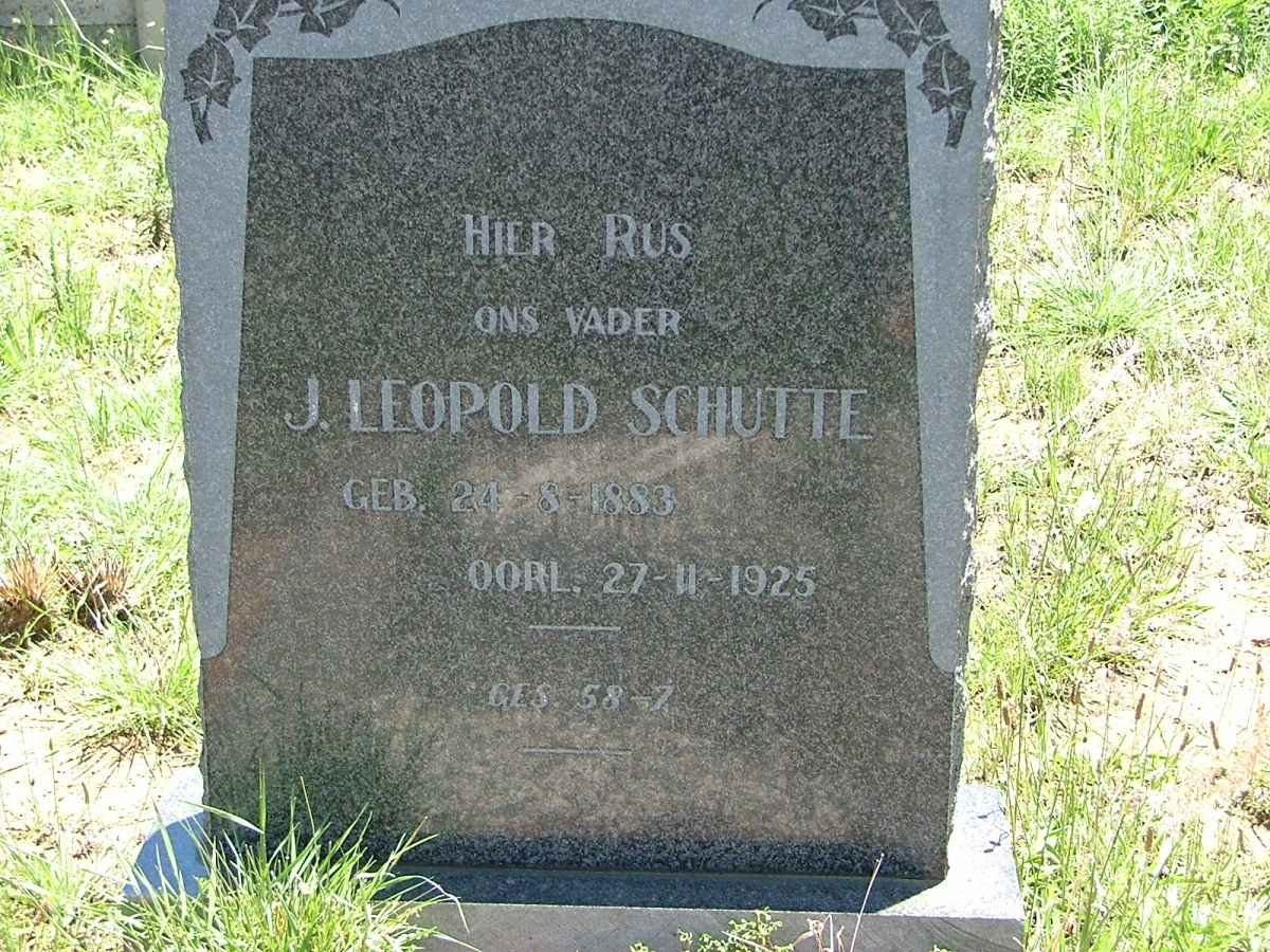 SCHUTTE J. Leopold 1883-1925