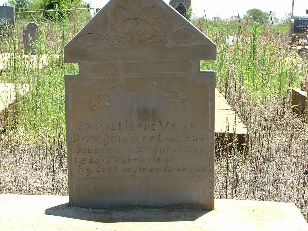 LOURENS Dirk Johannes 1842-1917