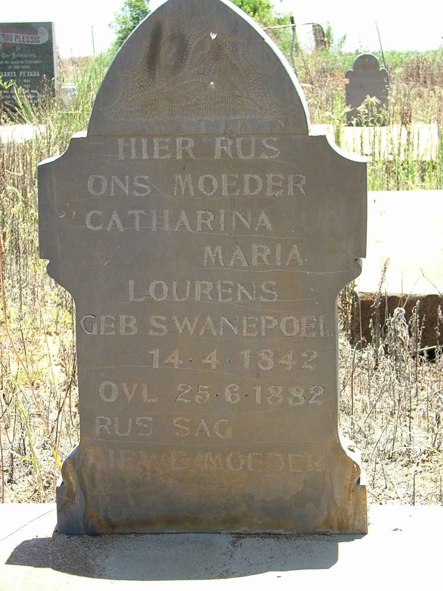 LOURENS Catharina Maria nee SWANEPOEL 1842-1882