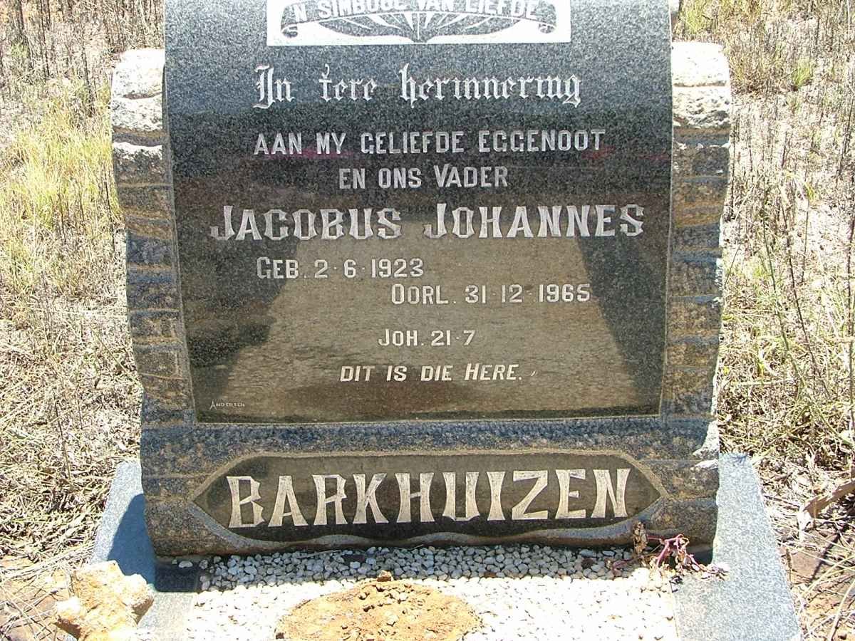 BARKHUIZEN Jacobus Johannes 1923-1965