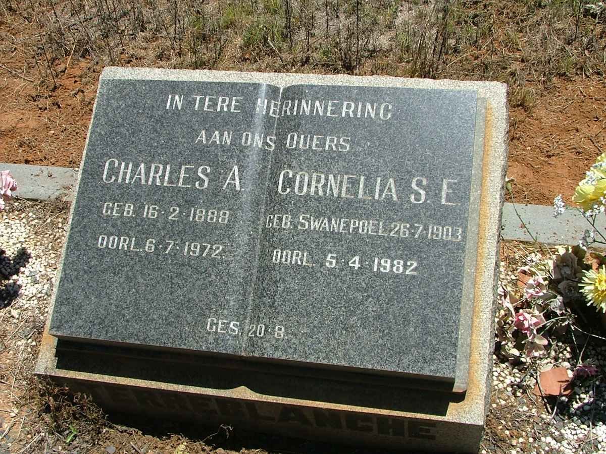 TERREBLANCHE Charles A. 1888-1972 &amp; Cornelia S.E. SWANEPOEL 1903-1982