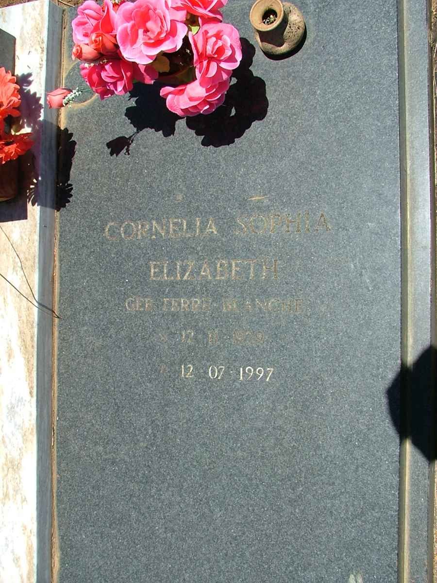 OOSTHUIZEN Cornelia Sophia Elizabeth nee TERREBLANCHE1929 -1997