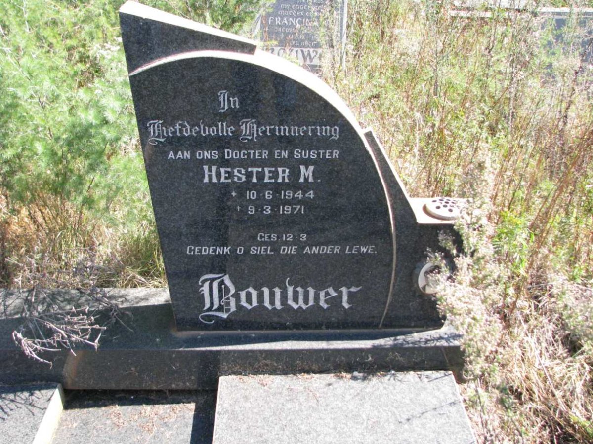 BOUWER Hester M. 1944-1971