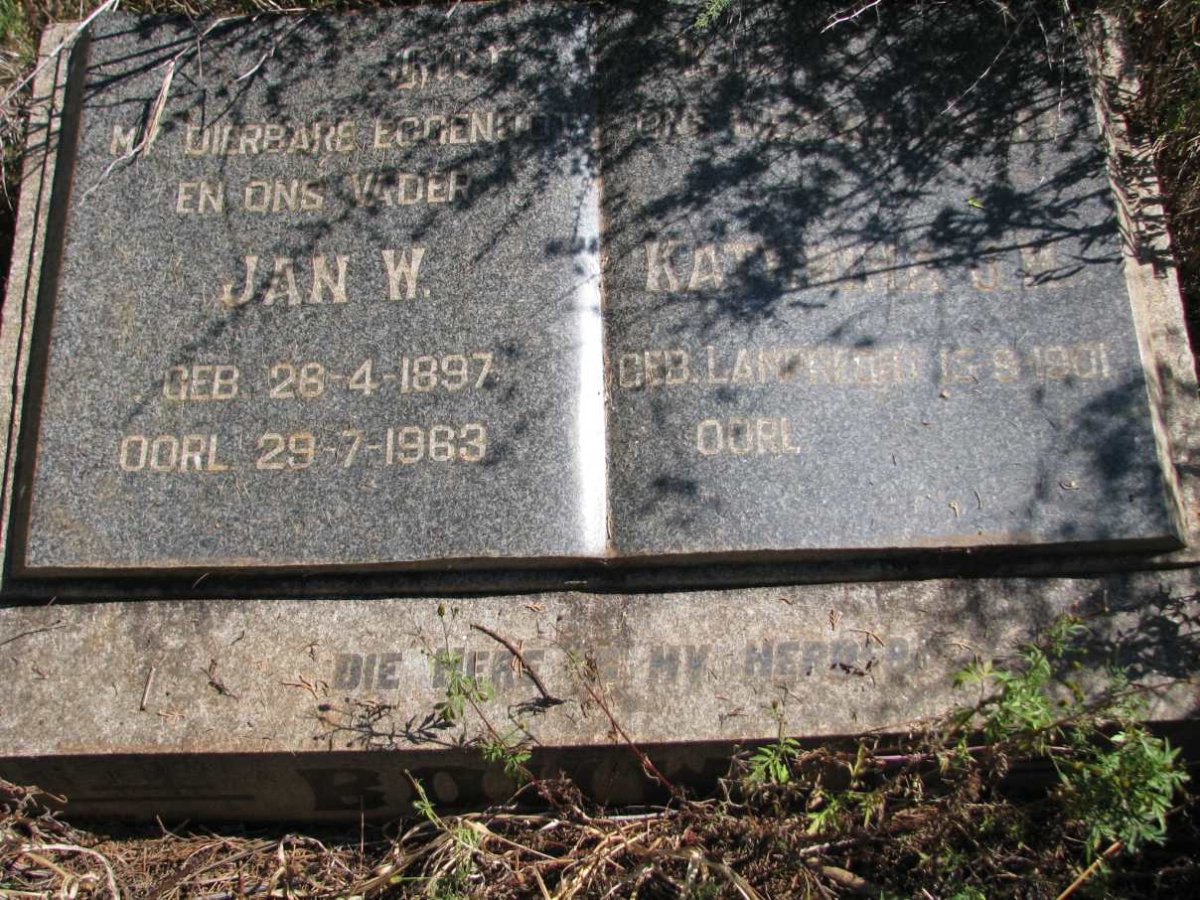 BOUWER Jan W. 1897-1963 &amp; Kate 1901-