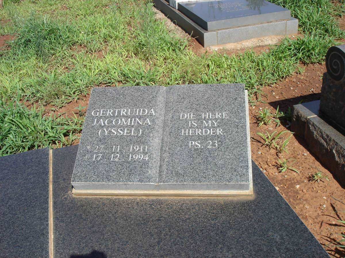 KOTZE Gertruida Jacomina nee YSSEL 1911-1994