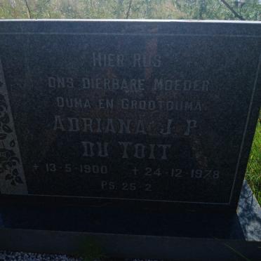 TOIT Adriana J.P., du 1900-1978