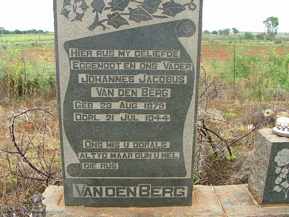 BERG Jacobus Johannes, van den 1879-1944