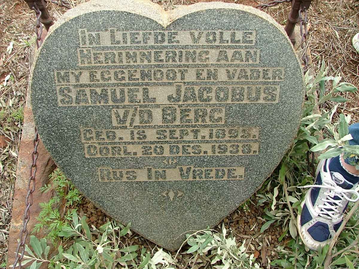 BERG Samuel Jacobus, V.D. 1895-1938
