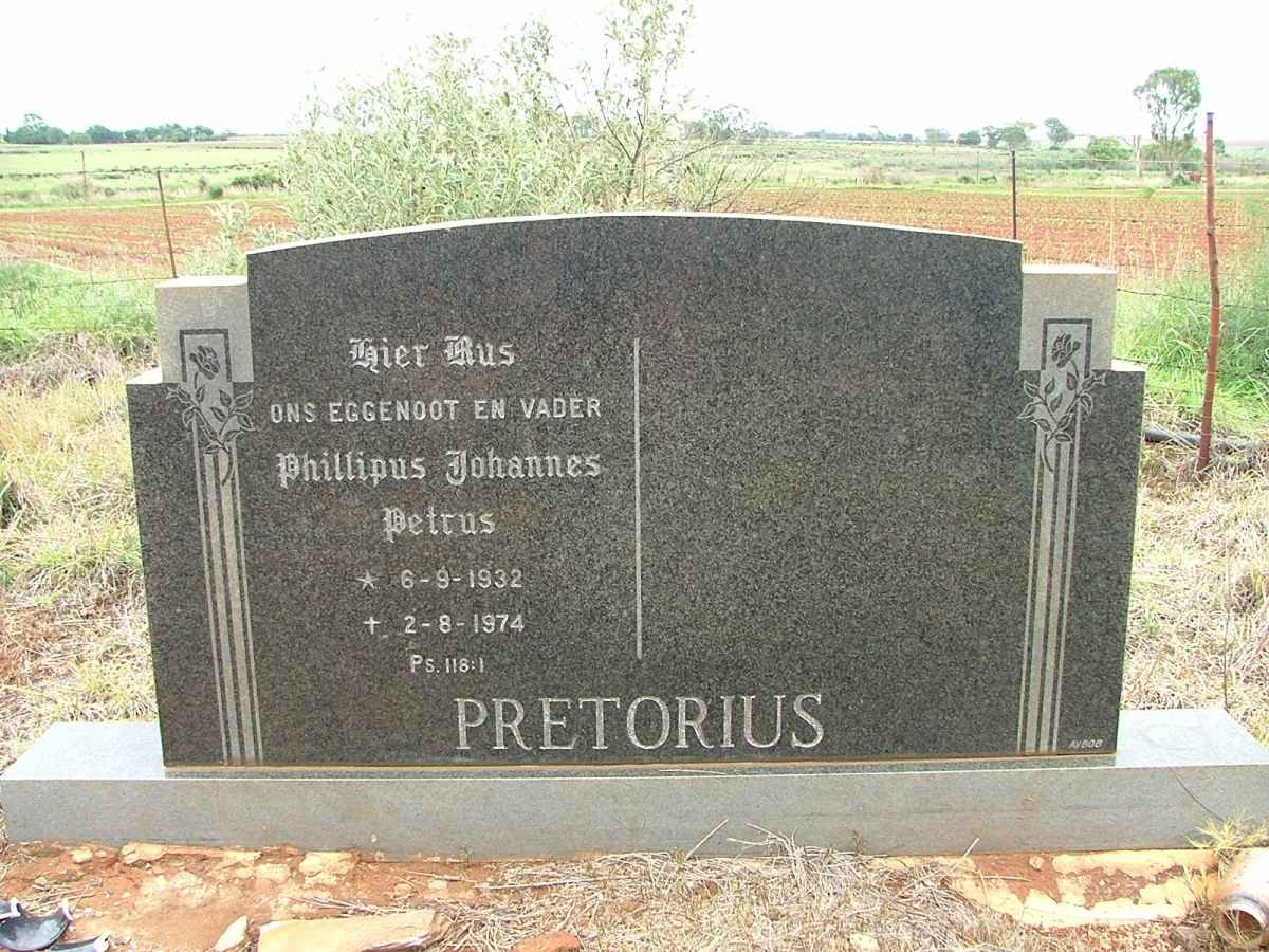 PRETORIUS Phillipus Johannes Petrus 1932-1974