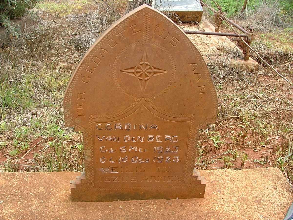 BERG Gerdina, van den 1923-1923