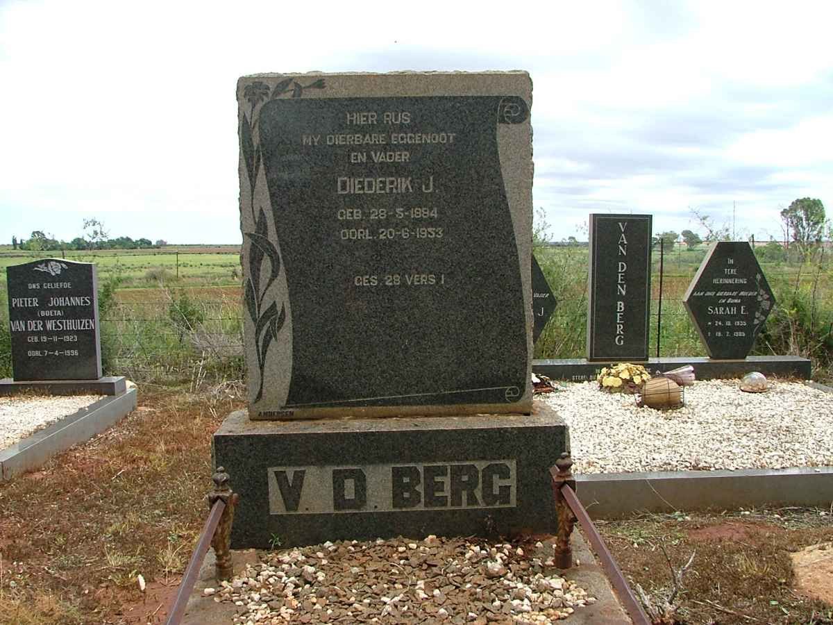 BERG Diederik J., v.d. 1894-1933