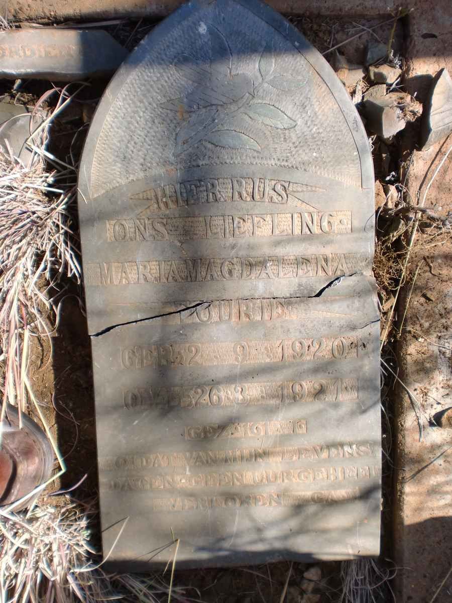 FOURIE Maria Magdalena 1920-1921